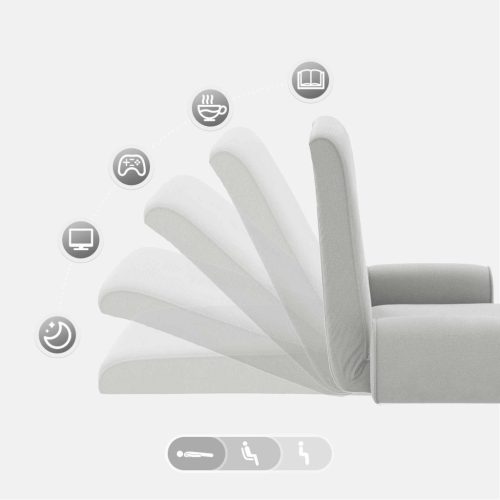  Padló szék Világosszürke 68 x 51 x 56 cm Gubancos Bársony