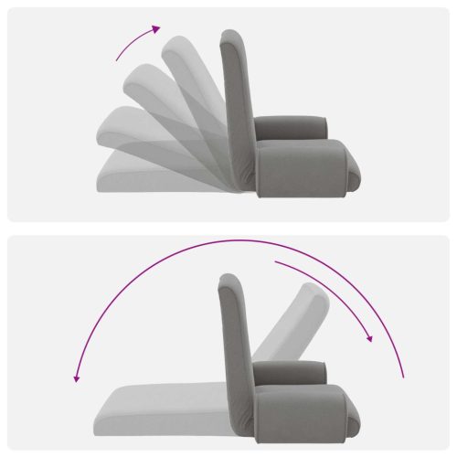  Padló szék Sötétszürke 68 x 51 x 56 cm Gubancos Bársony