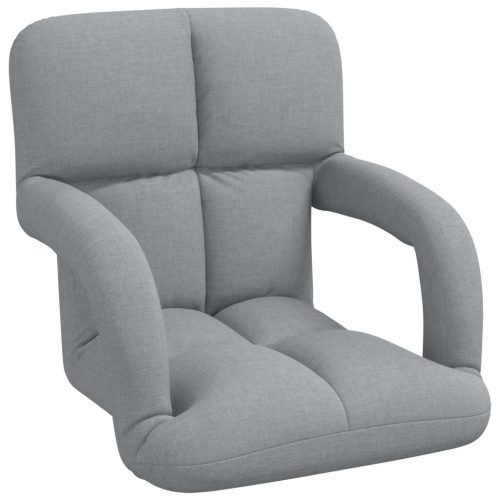  Állítható padló szék Világosszürke 58 x 62 x 58 cm Szövet