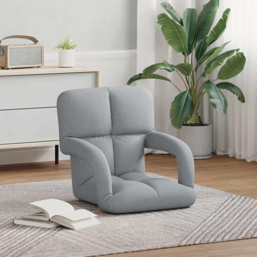  Állítható padló szék Világosszürke 58 x 62 x 58 cm Szövet