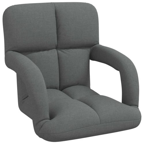  Állítható padló szék Sötétszürke 58 x 62 x 58 cm Szövet