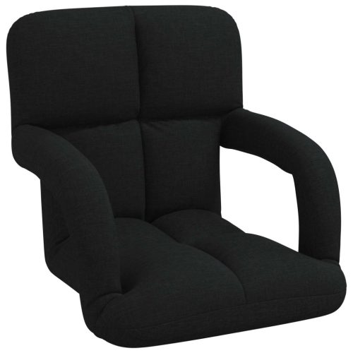  Állítható padló szék Fekete 58 x 62 x 58 cm Szövet