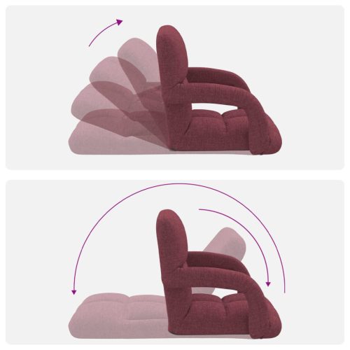  Állítható padló szék Bordó 58 x 62 x 58 cm Szövet