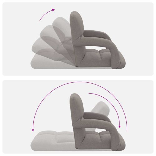  Állítható padló szék Tópszínű 58 x 62 x 58 cm Szövet