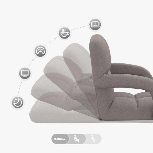  Állítható padló szék Tópszínű 58 x 62 x 58 cm Szövet