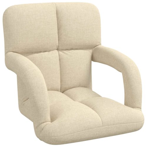  Állítható padló szék Krémszínű 58 x 62 x 58 cm Szövet