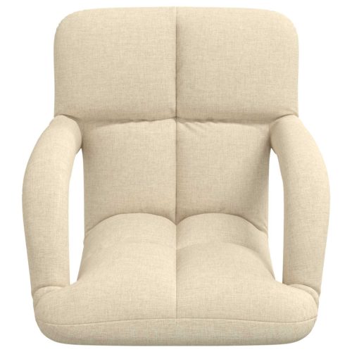  Állítható padló szék Krémszínű 58 x 62 x 58 cm Szövet