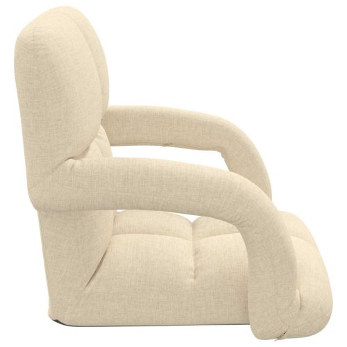  Állítható padló szék Krémszínű 58 x 62 x 58 cm Szövet