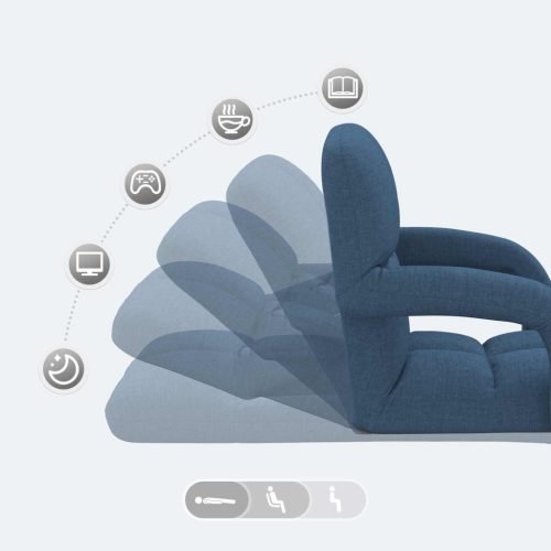  Állítható padló szék Kék 58 x 62 x 58 cm Szövet