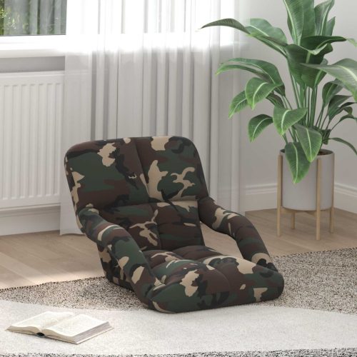  Állítható padló szék Katonai zöld 58 x 62 x 58 cm Szövet