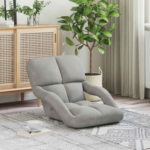  Padló szék Világosszürke 58 x 62 x 58 cm Bársony