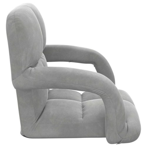  Padló szék Világosszürke 58 x 62 x 58 cm Bársony