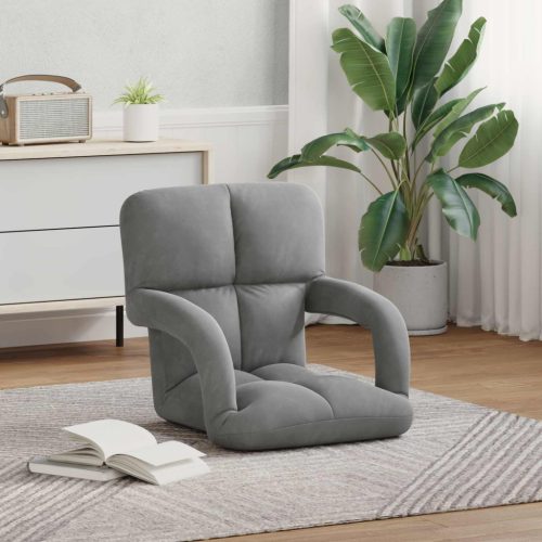  Padló szék Sötétszürke 58 x 62 x 58 cm Bársony