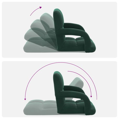  Padló szék Sötétzöld 58 x 62 x 58 cm Bársony