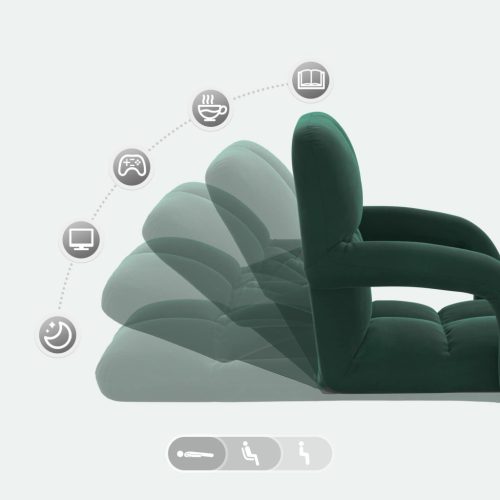  Padló szék Sötétzöld 58 x 62 x 58 cm Bársony