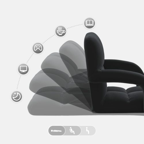  Padló szék Fekete 58 x 62 x 58 cm Bársony