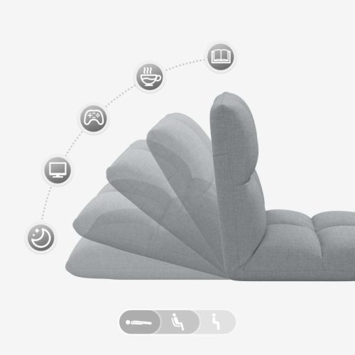  Padló szék Világosszürke 50 x 61 x 57 cm szövet