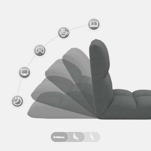  Padló szék Sötétszürke 50 x 61 x 57 cm szövet