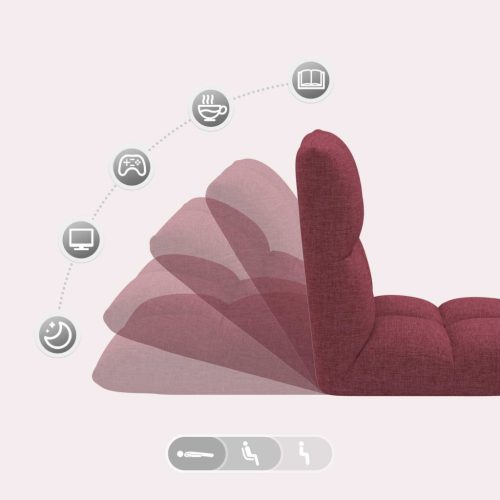  Padló szék Bordó 50 x 61 x 57 cm szövet