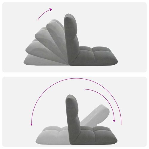  Padló szék Sötétszürke 50 x 61 x 57 cm Bársony