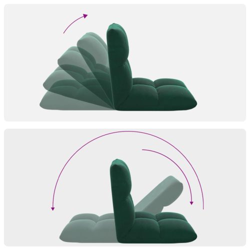  Padló szék Sötétzöld 50 x 61 x 57 cm Bársony