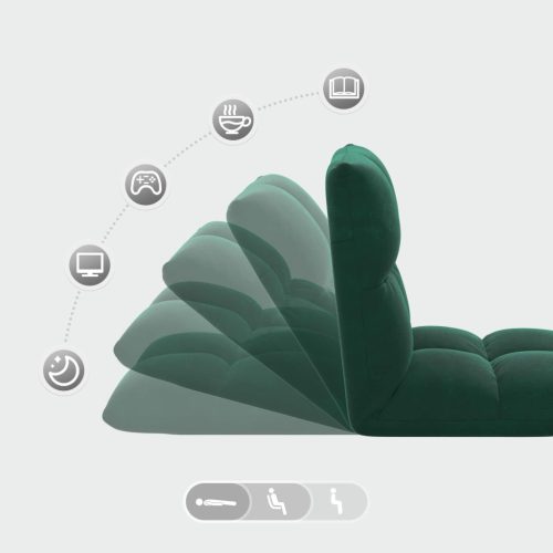  Padló szék Sötétzöld 50 x 61 x 57 cm Bársony