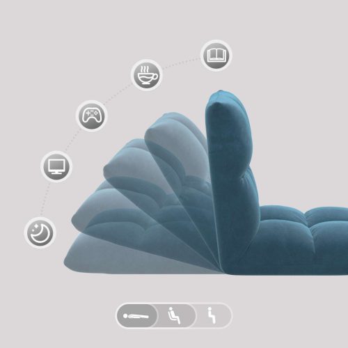  Padló szék Kék 50 x 61 x 57 cm Bársony