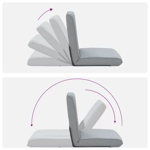  Padló szék Világosszürke 50 x 73 x 60 cm szövet