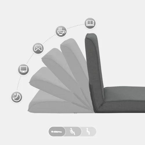  Padló szék Sötétszürke 50 x 73 x 60 cm szövet