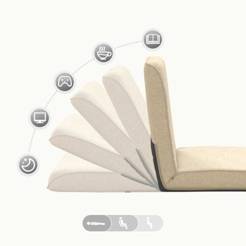  Padló szék Krém 50 x 73 x 60 cm szövet