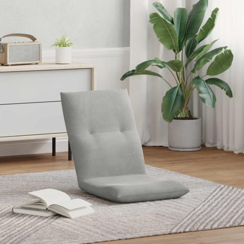  Padló szék Világosszürke 46 x 50 x 61 cm Bársony