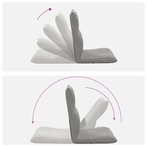  Padló szék Világosszürke 46 x 50 x 61 cm Bársony