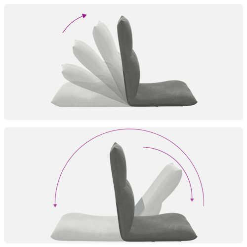  Padló szék Sötétszürke 46 x 50 x 61 cm Bársony