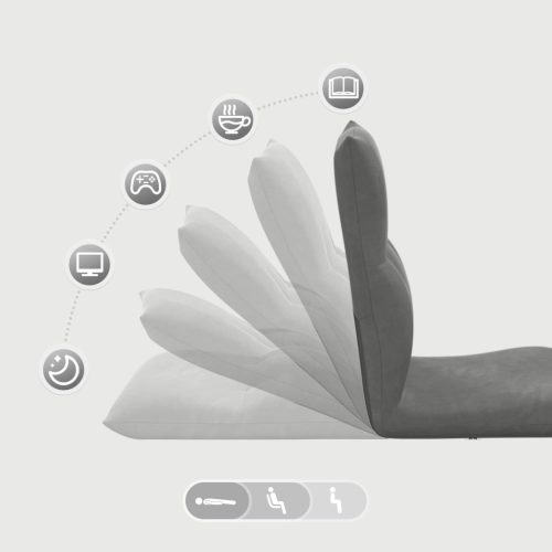  Padló szék Sötétszürke 46 x 50 x 61 cm Bársony