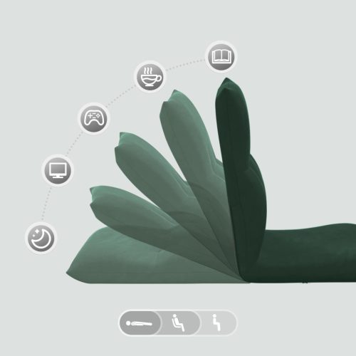  Padló szék Sötétzöld 46 x 50 x 61 cm Bársony