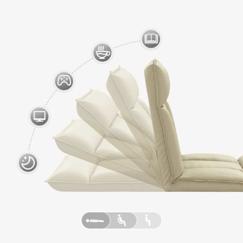  Padló szék Krém 55 x 61 x 70 cm Műbőr