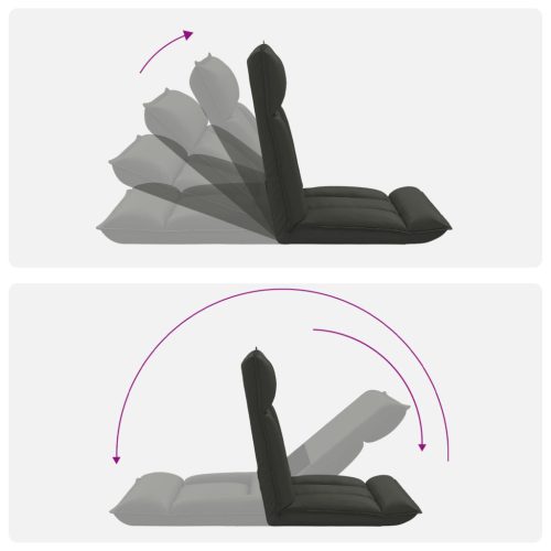  Padló szék Fekete 55 x 61 x 70 cm Műbőr