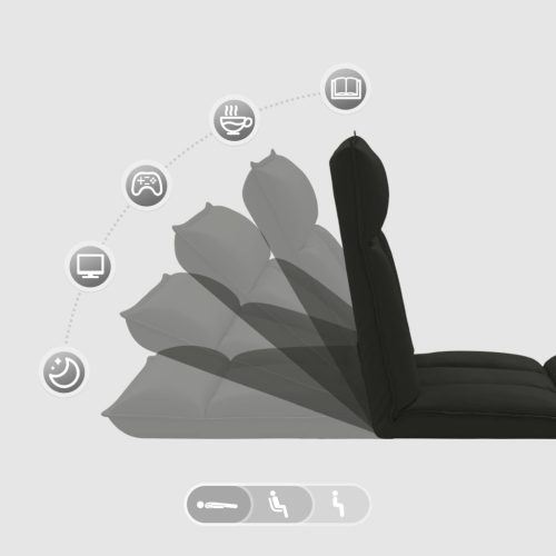  Padló szék Fekete 55 x 61 x 70 cm Műbőr