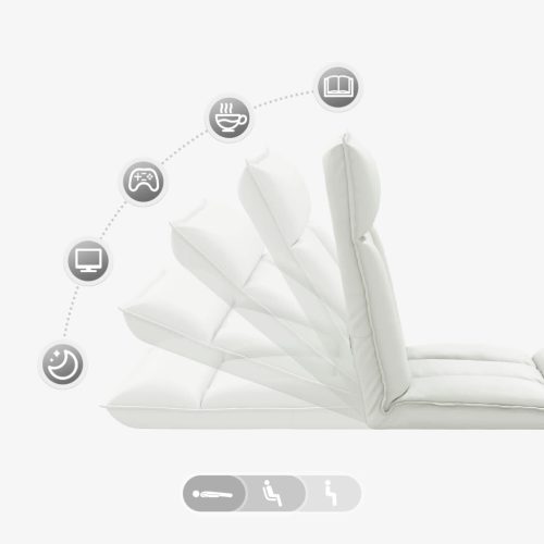  Padló szék Fehér 55 x 61 x 70 cm Műbőr