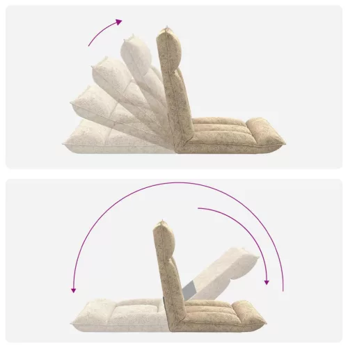  Padló szék Világosszürke 55 x 61 x 70 cm szövet