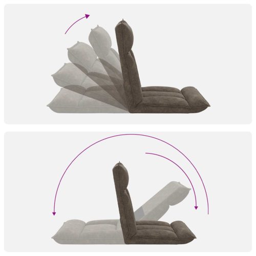  Padló szék Sötétszürke 55 x 61 x 70 cm szövet