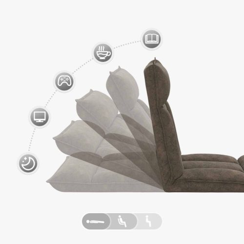  Padló szék Sötétszürke 55 x 61 x 70 cm szövet