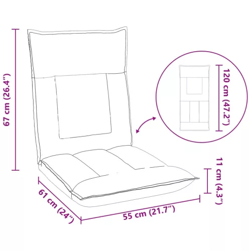  Padló szék Katonai zöld 55 x 61 x 70 cm szövet