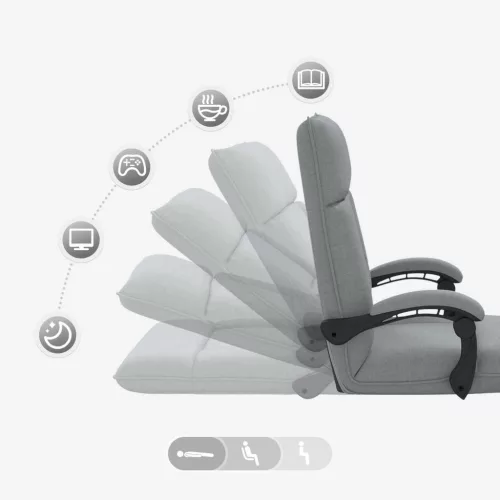  Padló szék Világosszürke 66 x 66 x 80 cm szövet