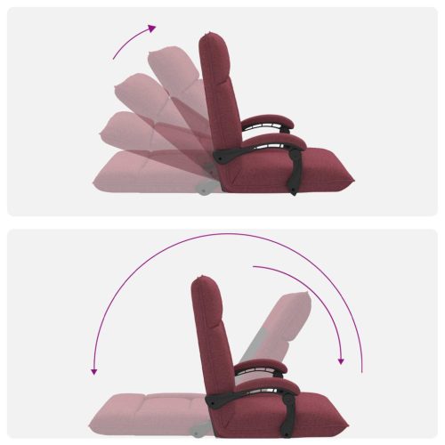  Padló szék Bordó 66 x 66 x 80 cm szövet