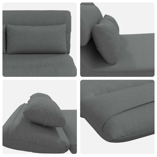  Padló szék Sötétszürke 110 x 82 x 55 cm szövet