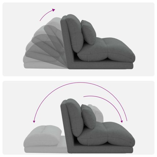  Padló szék Sötétszürke 110 x 82 x 55 cm szövet