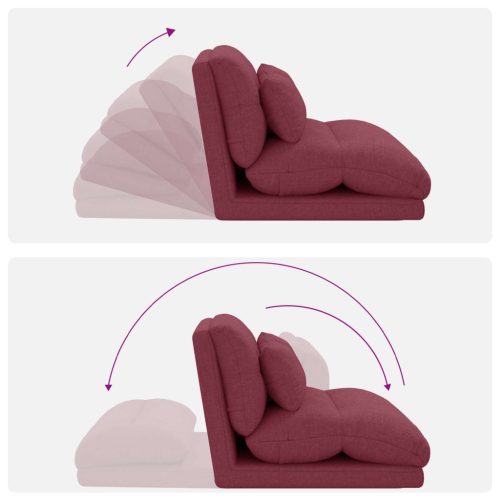  Padló szék Bordó 110 x 82 x 55 cm szövet