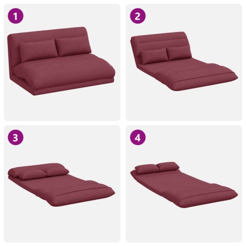  Padló szék Bordó 110 x 82 x 55 cm szövet