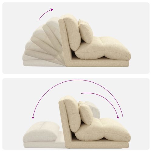  Padló szék Krém 110 x 82 x 55 cm szövet